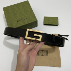 Replica Gucci Reversible belt with Square G buckle 626974 Black Gold Replica Gucci Reversible belt with Square G buckle 626974 Black Gold