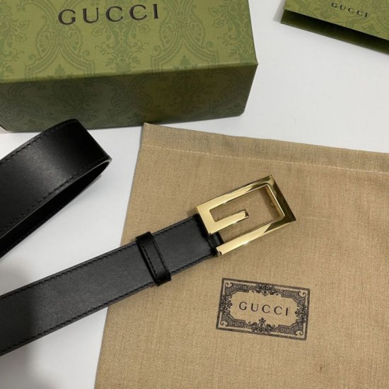 Replica Gucci Reversible belt with Square G buckle 626974 Black Gold Replica Gucci Reversible belt with Square G buckle 626974 Black Gold
