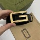 Replica Gucci Reversible belt with Square G buckle 626974 Black Gold Replica Gucci Reversible belt with Square G buckle 626974 Black Gold
