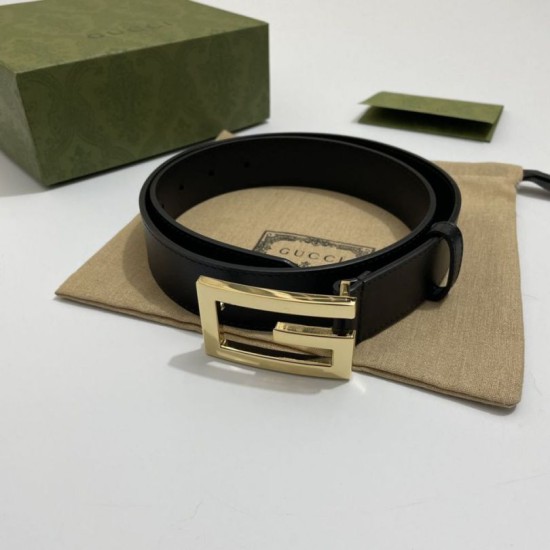 Replica Gucci Reversible belt with Square G buckle 626974 Black Gold Replica Gucci Reversible belt with Square G buckle 626974 Black Gold