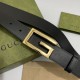 Replica Gucci Reversible belt with Square G buckle 626974 Black Gold Replica Gucci Reversible belt with Square G buckle 626974 Black Gold