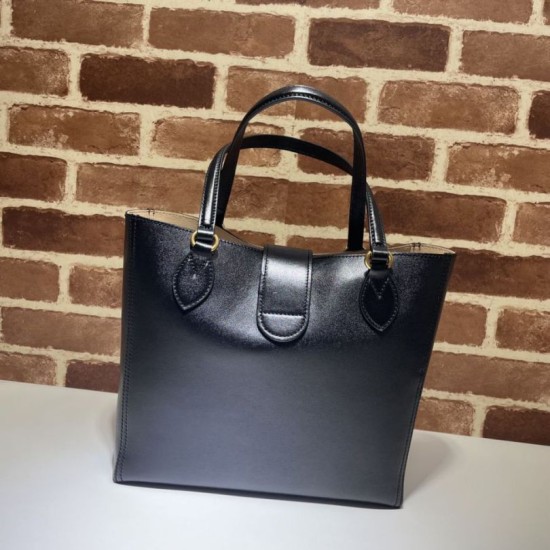 Replica Gucci Off-White Small Dahlia GG Bag 652680 Black
