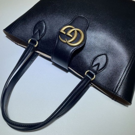 Replica Gucci Off-White Small Dahlia GG Bag 652680 Black