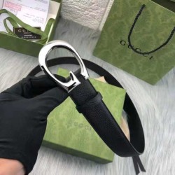 Replica Gucci Thin belt with G buckle 655566 Black