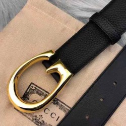 Fake Gucci Belt with G buckle 655567 Black Replica