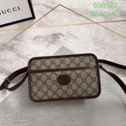 Fake Gucci Mini bag with Interlocking G 658572 Brown Replica