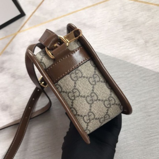 Fake Gucci Mini bag with Interlocking G 658572 Brown Replica