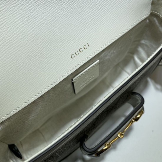 Fake Gucci Horsebit 1955 Mini Bag 658574 White Replica Fake Gucci Horsebit 1955 Mini Bag 658574 White Replica