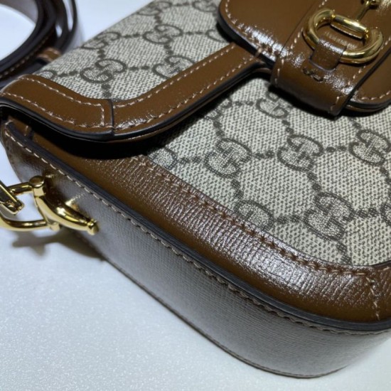 Fake Gucci Horsebit 1955 Mini Bag 658574 Brown Replica