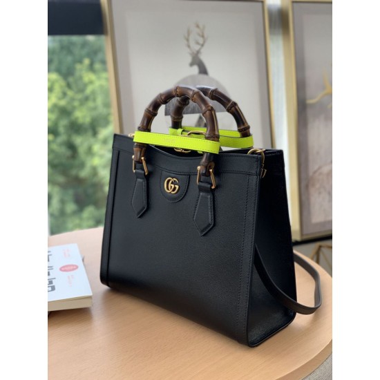 Fake Gucci Diana small Tote Bag 660195 Black Replica