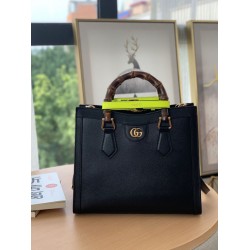 Fake Gucci Diana small Tote Bag 660195 Black Replica