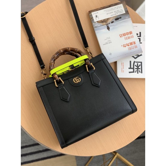 Fake Gucci Diana small Tote Bag 660195 Black Replica