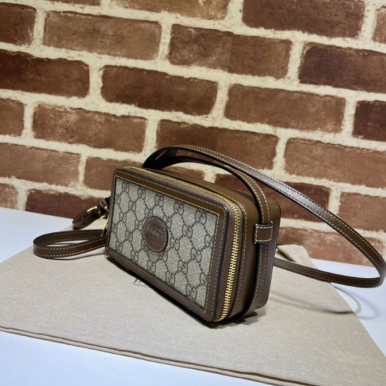 Replica Gucci Mini bag with Interlocking G 671674 Brown Replica Gucci Mini bag with Interlocking G 671674 Brown