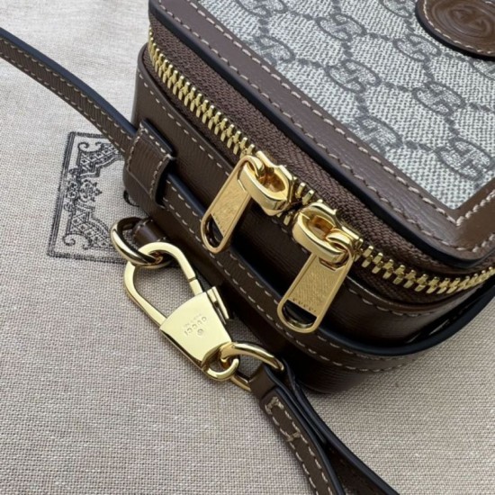 Replica Gucci Mini bag with Interlocking G 671674 Brown Replica Gucci Mini bag with Interlocking G 671674 Brown