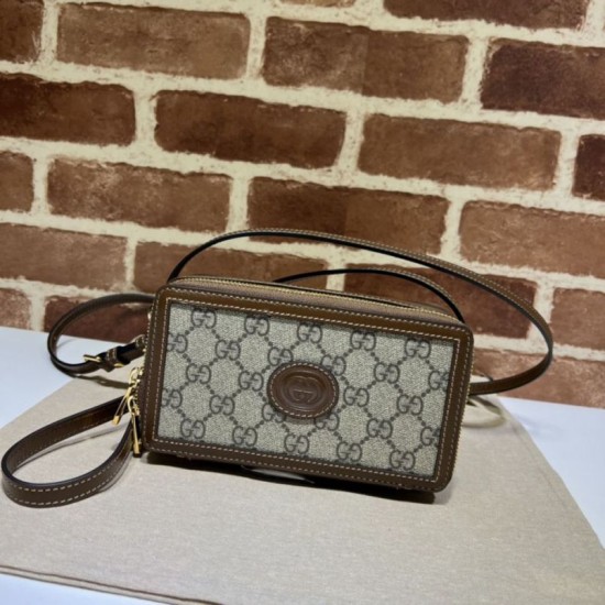 Replica Gucci Mini bag with Interlocking G 671674 Brown Replica Gucci Mini bag with Interlocking G 671674 Brown