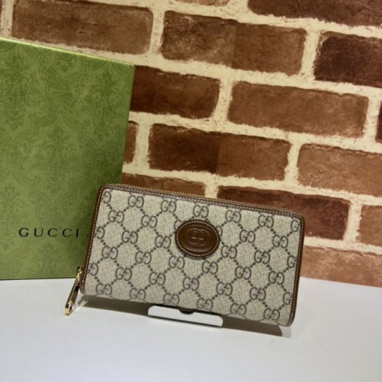Fake Gucci Zip around wallet with Interlocking G 673003 Brown Replica Replica Gucci Zip around wallet with Interlocking G 673003 Brown