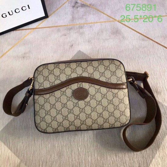 Replica Gucci Messenger bag with Interlocking G 675891 Brown
