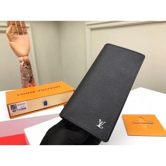 Fake Louis Vuitton Brazza Wallet Taiga Leather M30285 Replica
