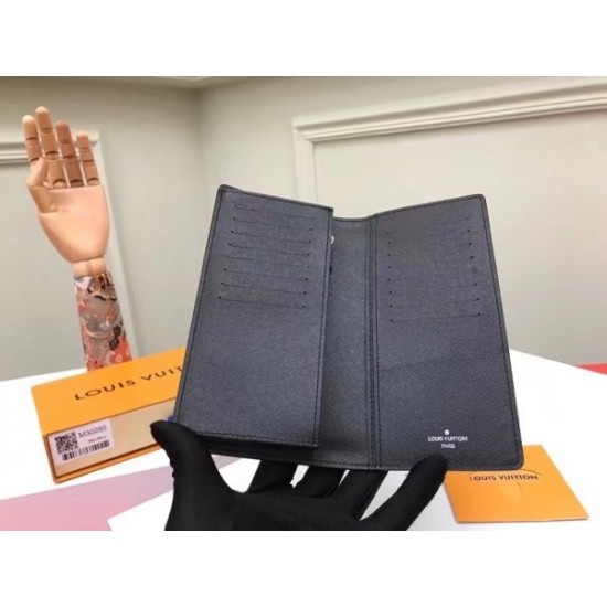 Fake Louis Vuitton Brazza Wallet Taiga Leather M30285 Replica