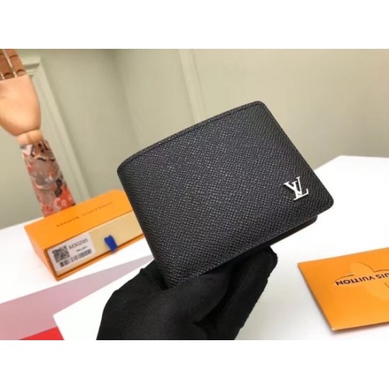 Fake Louis Vuitton Multiple Wallet Taiga Leather M30295 Replica