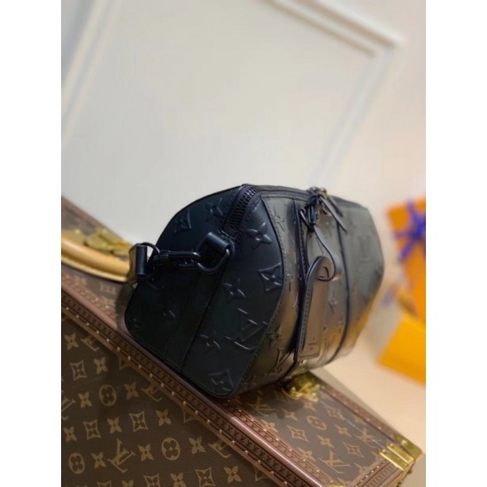 Replica Louis Vuitton City Keepall Bag In Monogram Seal Leather M57955