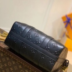 Replica Louis Vuitton City Keepall Bag In Monogram Seal Leather M57955
