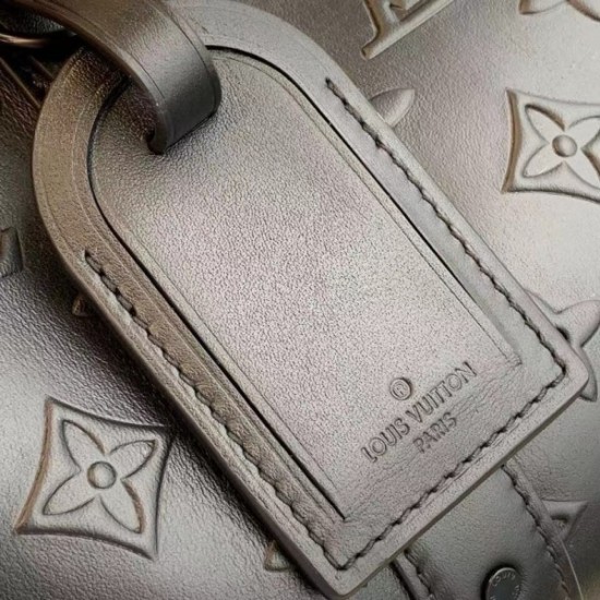 Replica Louis Vuitton City Keepall Bag In Monogram Seal Leather M57955