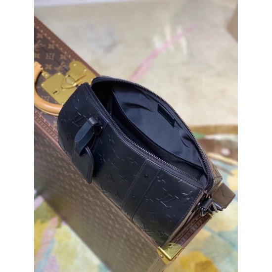 Replica Louis Vuitton City Keepall Bag In Monogram Seal Leather M57955