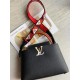 Replica Louis Vuitton Capucines MM Bag In Black Leather M59020
