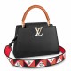 Replica Louis Vuitton Capucines MM Bag In Black Leather M59020