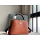 Replica Louis Vuitton Capucines BB Bag In Brown Leather M59266