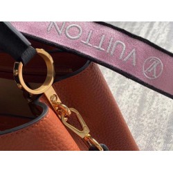 Replica Louis Vuitton Capucines BB Bag In Brown Leather M59266