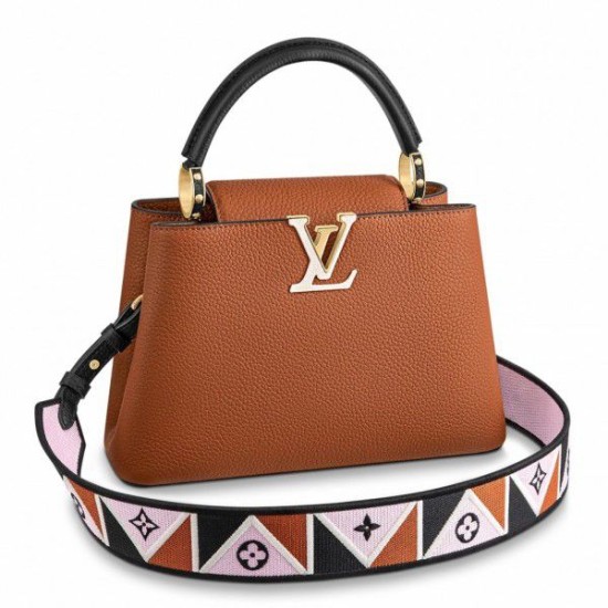 Replica Louis Vuitton Capucines BB Bag In Brown Leather M59266
