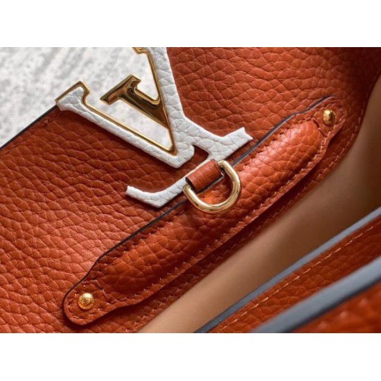 Replica Louis Vuitton Capucines BB Bag In Brown Leather M59266