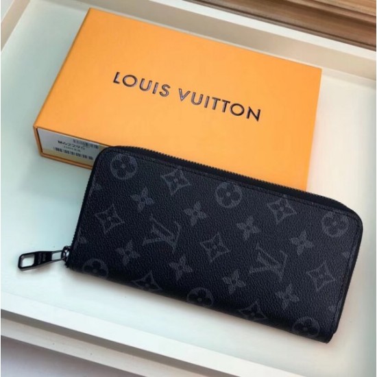 Replica Louis Vuitton Zippy Wallet Vertical Monogram Eclipse M62295