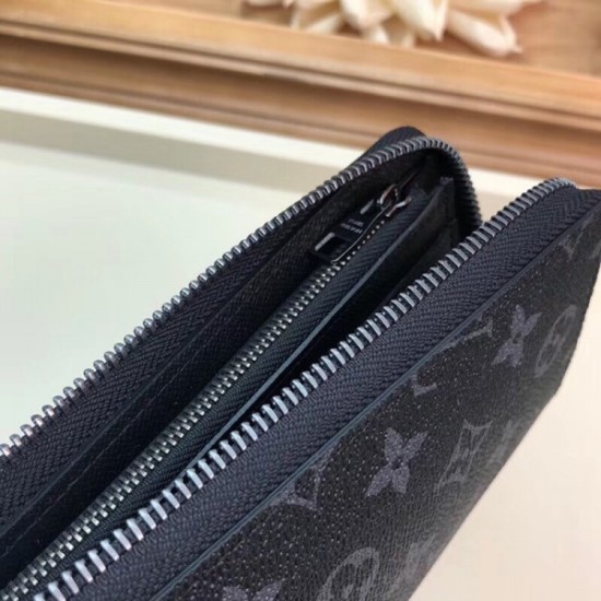 Replica Louis Vuitton Zippy Wallet Vertical Monogram Eclipse M62295