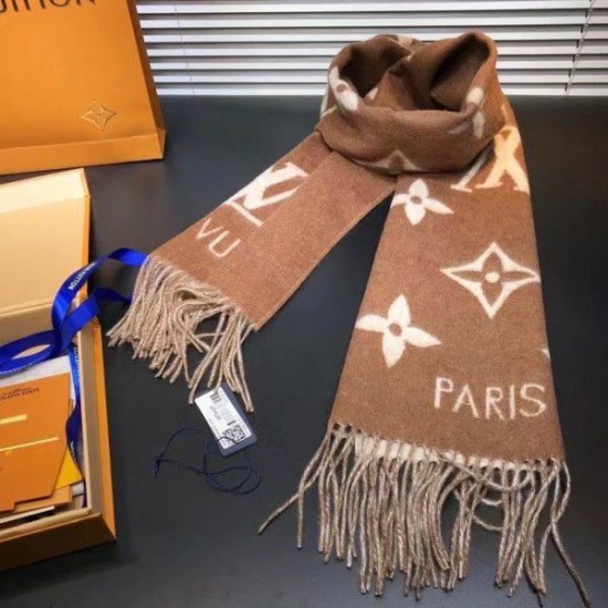 Fake Louis Vuitton Caramel Reykjavik Scarf M76637 Replica