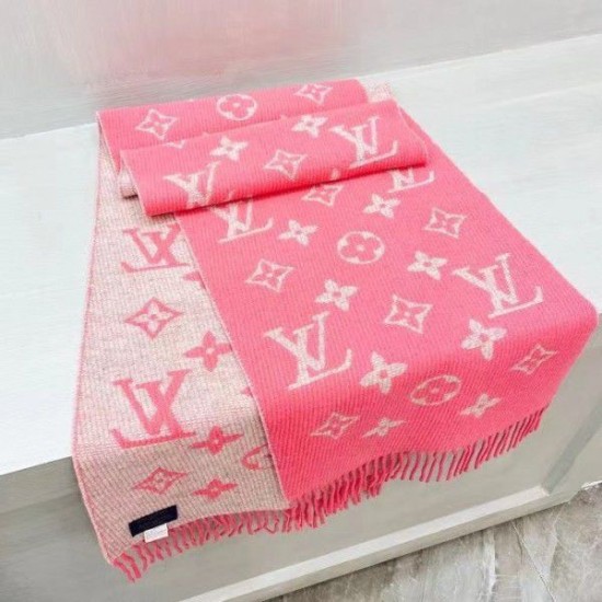Replica Louis Vuitton Pink Daily LV Scarf M76699