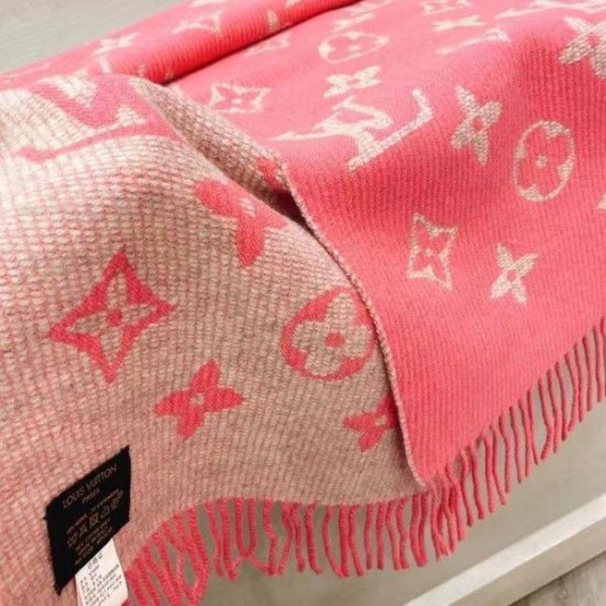 Replica Louis Vuitton Pink Daily LV Scarf M76699