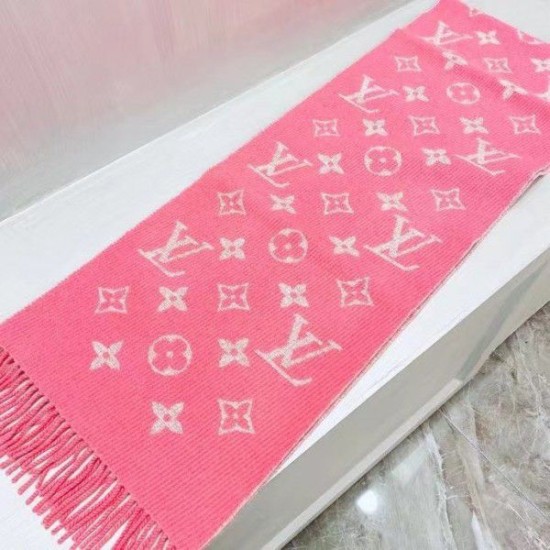 Replica Louis Vuitton Pink Daily LV Scarf M76699