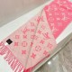 Replica Louis Vuitton Pink Daily LV Scarf M76699