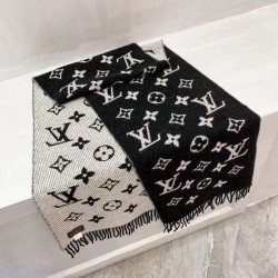 Replica Louis Vuitton Black Daily LV Scarf M76701
