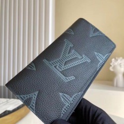 Replica Louis Vuitton Brazza Wallet Taurillon Shadow Leather M80042