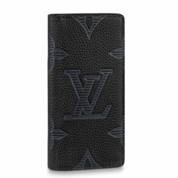 Replica Louis Vuitton Brazza Wallet Taurillon Shadow Leather M80042