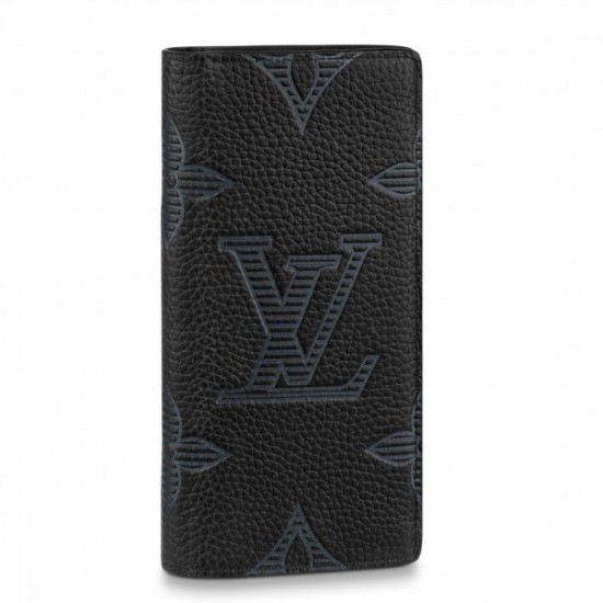 Replica Louis Vuitton Brazza Wallet Taurillon Shadow Leather M80042