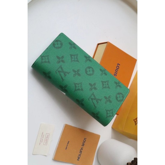 Fake Louis Vuitton Brazza Wallet Green Monogram Canvas M80801 Replica