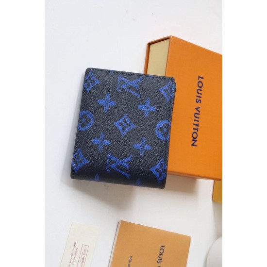 Fake Louis Vuitton Multiple Wallet Blue Monogram Canvas M80850 Replica