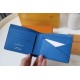 Fake Louis Vuitton Multiple Wallet Blue Monogram Canvas M80850 Replica