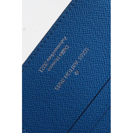 Fake Louis Vuitton Multiple Wallet Blue Monogram Canvas M80850 Replica