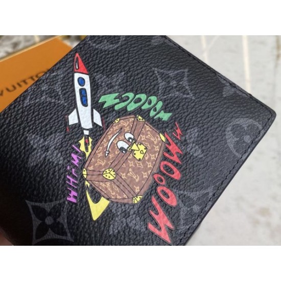 Replica Louis Vuitton Multiple Wallet Monogram Eclipse Canvas M80930